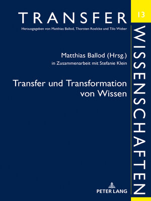 cover image of Transfer und Transformation von Wissen